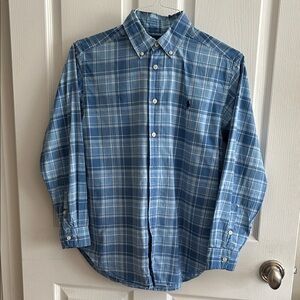 Ralph Lauren Light Blue Plaid Button Down Shirt